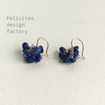 14kgf：すずなりピアス：ラピスラズリ