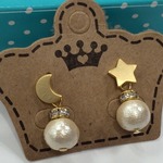 【少し傷あり】コットンパールのピアス