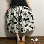 ねこねこねこねこ❤︎❤︎❤︎たっぷりギャザースカート 