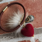 H_21 秋冬新作♡ハート×ファーヘアゴム