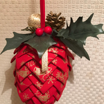 クリスマスエッグ赤、オーナメント、クリスマス