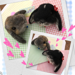 Lapin様 うさぎさん羊毛フェルトストラップ