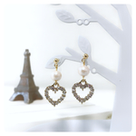 【SALE❗️】pretty heart & cotton pearl ノンホールピアス&ピアス