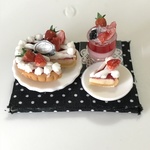hand made ミニチュアドールハウス ストロベリータルト&ゼリー