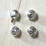 VINTAGE NUGGET SILVER ACRYL BEADS