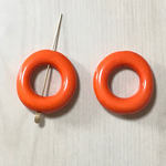VINTAGE ORANGE DOUGHNUT RING ACRYL BEADS