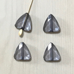 VINTAGE TRIANGLE CLEAR BLACK ACRYL BEADS