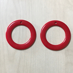 VINTAGE RED FOOP RING ACRYL BEADS