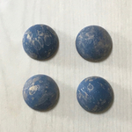 VINTAGE  MATTE NAVY GOLD SPLASH PAINT ROUND DOME CABOCHONS