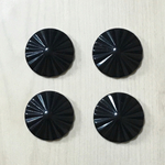 VINTAGE BLACK ROUND DESIGN ACRYL CABOCHONS