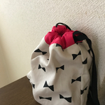 リボン柄巾着コップ入れ
