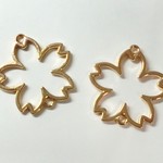 【再販】桜　No.１　８個　レジン　空枠　ゴールド　