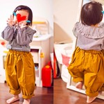 かぼちゃ♪　キッズ服/子ども服　【綿】（厚手）ふわふわパンツ/サルエルパンツ/ズボン♡男女兼用♡　80/90/100/110/120cm