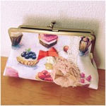 S様オーダー スイーツ柄の通帳ポーチ