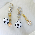 サッカーボール イニシャルキーホルダー