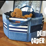 dachshund13様オーダー専用ページ【受注製作】『DENITO』トートバック型ベッド Mサイズ&車載用パーツ