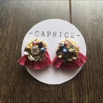 受注生産！フリンジピアス【ピンク】
