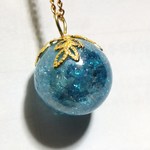 クラックビー玉リング（宇宙グラデブルー）