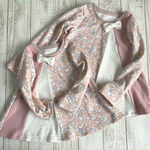 *ｍさま専用*　ふわふわデイジーピンクのAラインシャツ　100120size