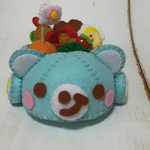【専用】くまちゃん ランチカー   小 水色