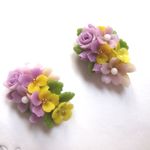 bouquet　ピアス・イヤリング（薔薇ビオラ桜）