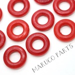 【ウッド＊ラウンドフレーム＊(小)＊10個】【1#レッド】リング＊チャーム＊シンプルブレスにも◎parts-067a-c1