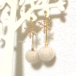 ころりん冬ピアス♡ホワイト