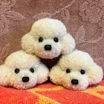 k*mano様専用　動物ぽんぽん トイプードル3点（アイボリー・サイズ小）