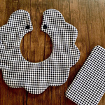 ＊＊ふんわり花スタイ&ミニタオルセット＊＊ギンガムチェック