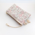 【再販】LIBERTY  Felicite　フェリシテ　あずきミルク　ビニコの中布・仕切りポケット・キーチェーン付きminiカードポーチ　◇◆コインケース・キーケースにも♪