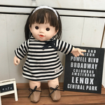 【s様オーダー品】ぽぽちゃん服♥ボーダーワンピ＆靴set♥モノトーンコーデ♥