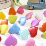 【#322】30個　ボタン　ハート　フラット　手芸