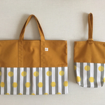 icuuuuu様 ドットアンドストライプ レッスン＆シューズバッグ