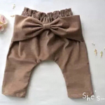 [再販6]大きなリボンのサルエルパンツ＊コーデュロイ