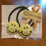 ★送料込2個300円★ニコちゃん スマイル ヘアゴム ハンドメイド