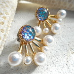 ＜年末セール限定20% OFF！＞Here comes the mermaid　バックキャッチピアス：チタンポスト