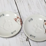 再販×２♪猫ちゃんがかわいい小皿♪(魚の骨)Ａタイプ