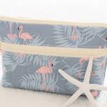 【enoitoy様専用】ダブルファスナーメイクポーチ charming flamingo【送料無料】