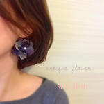 antique flowerフープピアス/イヤリング