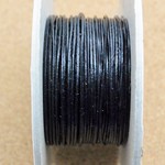 丸革紐 1.0mm×2m ブラック　革紐 レザーコード