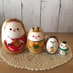  Ｒ様ペットオーダー品＊おっちょこちょいのサンタさんのXmas＊はりねずみマトリョーシカ