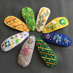 色々刺繍のパッチンどめ