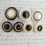 ■VINTAGE■18-23mm■ヴィンテージボタン　7個入 (大・小ミックス)　ブローチ・服 [1245]　