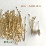 K16GP 鍍金強化分　約100本入　線径0.6㎜　30㎜　９ピン