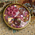 癒しのオルゴナイト（ロゼ）　レジン　バッグチャーム