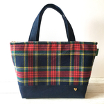 タータンチェック ミニトート ☆ 秋冬の定番