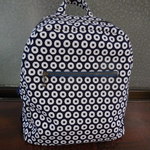 綿和柄のたためるリュック