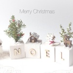 サイコロのミニチュアクリスマスオブジェ