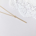 K16gp⭐︎ゴールドスティックのシンプルネックレス