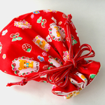 しずく型巾着袋（赤）